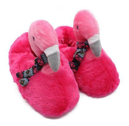 Chaussons Flamant Rose chauds