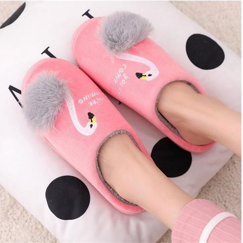 pantoufles rose flamant rose