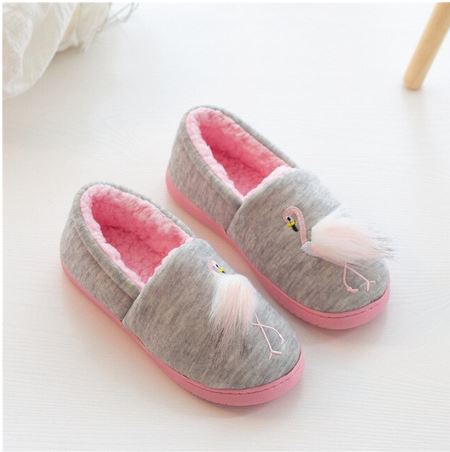 chaussons chauds pour femme flamant rose