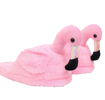 pantoufles Flamant Rose Brillants