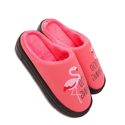 Chaussons Flamant Rose Compensés femme