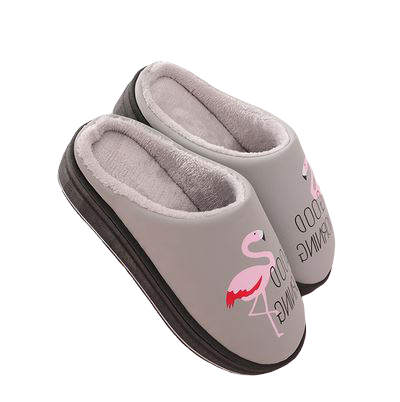Chaussons avec Flamant Rose Compenses mixte