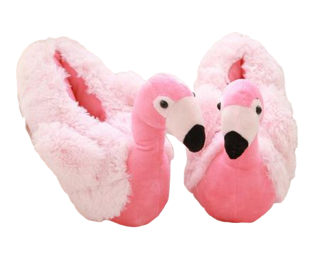 Chaussons Flamant Rose couleur Pastel hiver