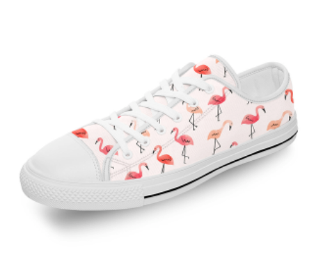 chaussures pour fille en toile flamant rose