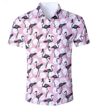 Chemise Homme Flamant Ananas