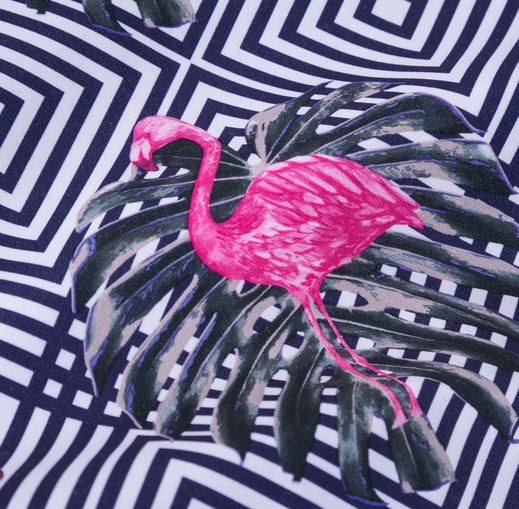 Chemise Motif Flamant Rose Géo