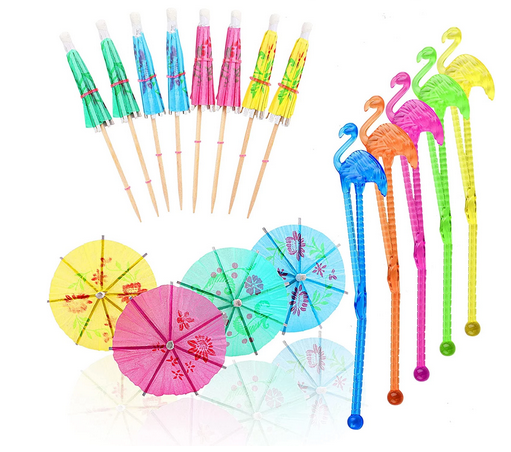 parapluie flamant rose pour cocktail