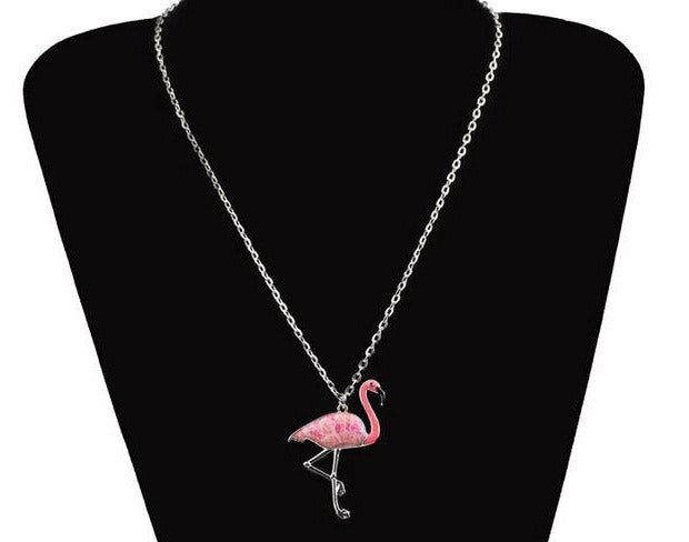 Collier Flamant Rose email Rose femme surprise pas cher qualité
