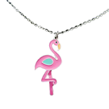 Collier Flamant Rose pour Enfant fille