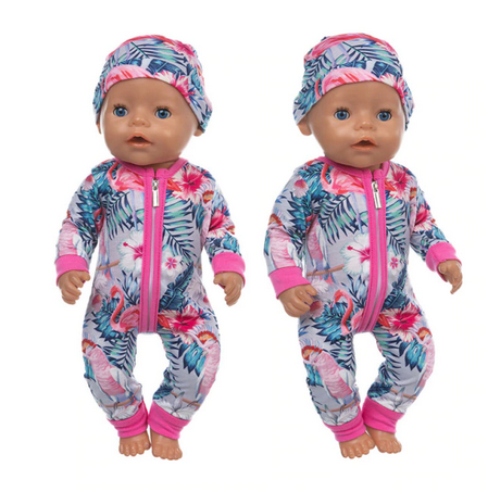 combinaison sans pied flamant rose