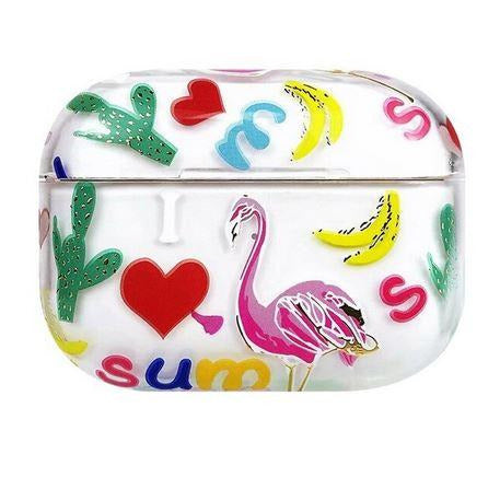 etui pour chargeur airpods pro iphone flamant rose