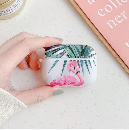 coque en silicone pour airpods pro flamant rose