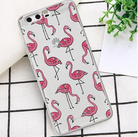 coque souple flamant rose pour huawei