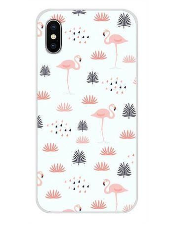 coque discrete pour telephone portable huawei flamant rose