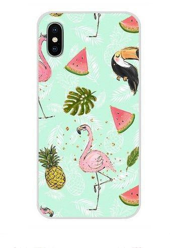 coque silicone huawei flamant rose ananas toucan pasteque tropique