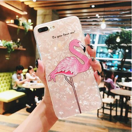 coque pour iphone 6 s plus flamant rose