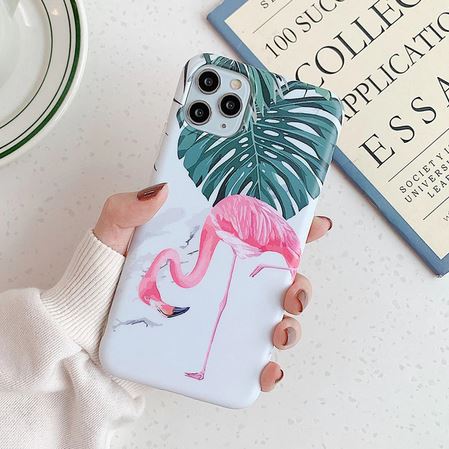 protection telephone flamant rose