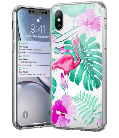 coque pour iphone flamant rose tropique