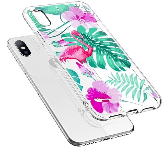 coque iphone decor exotique flamant rose