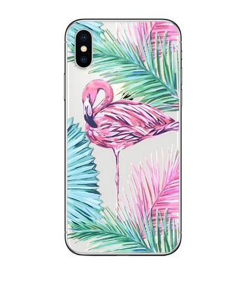 coque iphone X flamant rose