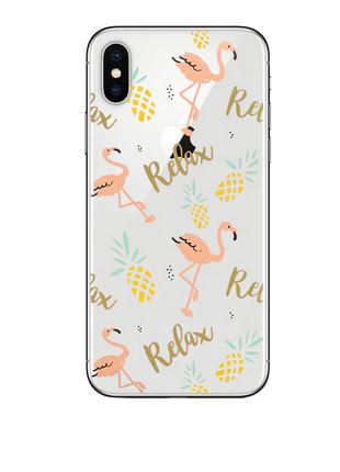 coque iphone 7 Plus flamant rose