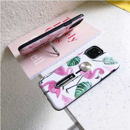 coque iphone avec bequille flamant rose