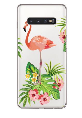 belle coque transparente anti choc flamant rose