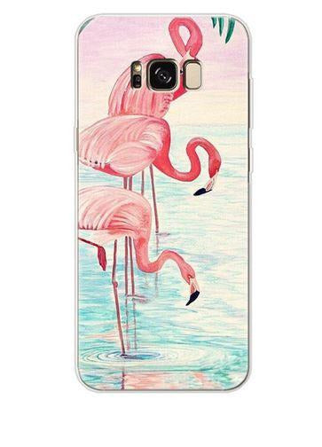 coque pour samsung galaxy flamant rose