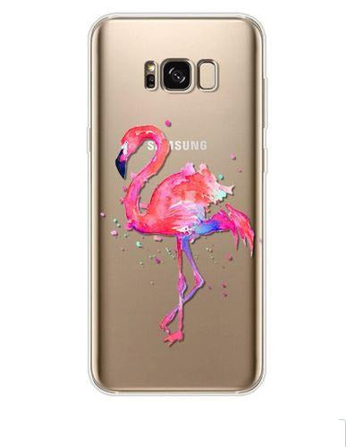coque souple pour galaxy s flamant rose