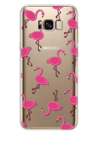 coque flamant rose transparente flamant rose fille