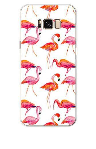 coque pour portable samsung anti choc flamant rose