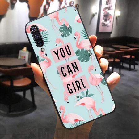 coque tendance pour xiaomi en silicone avec flamant rose