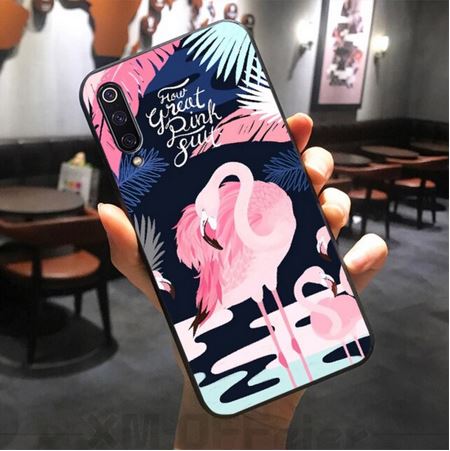 coque souple pour xiaomi avec flamant rose
