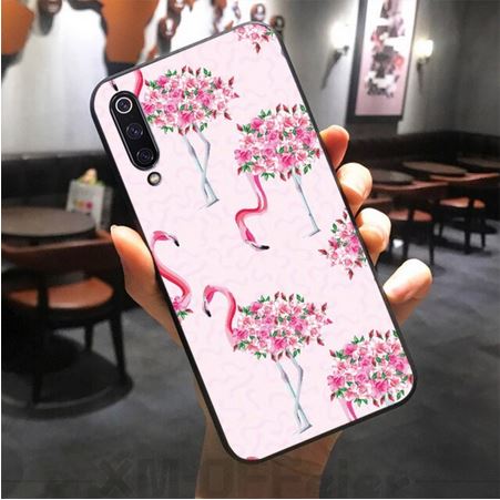 coque xiaomi decor romantique chic flamant rose fille