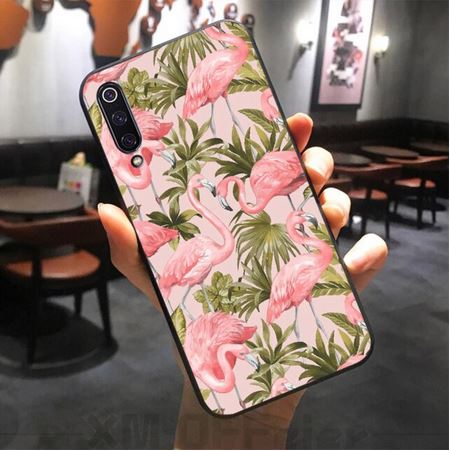coque portable xiaomi avec flamant rose exotique