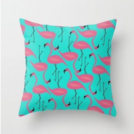 coussin decoration flamant rose