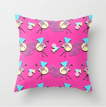 coussin avec flamant rose peps punch rock ado