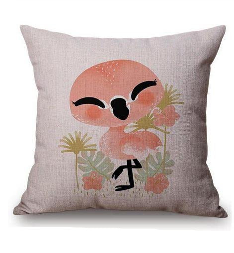 coussin bebe flamant rose mignon