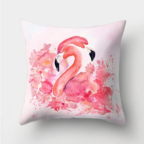 belle taie de coussin flamant rose