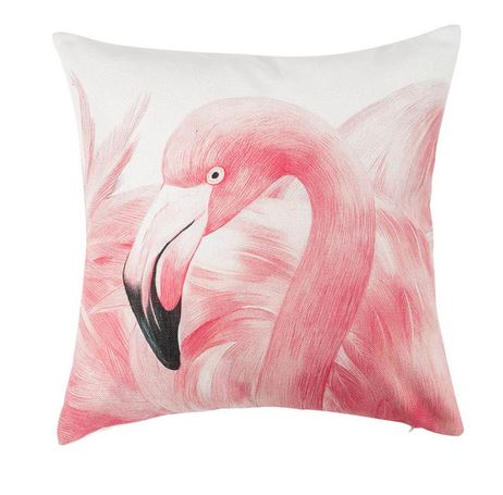 housse de coussin flamant rose