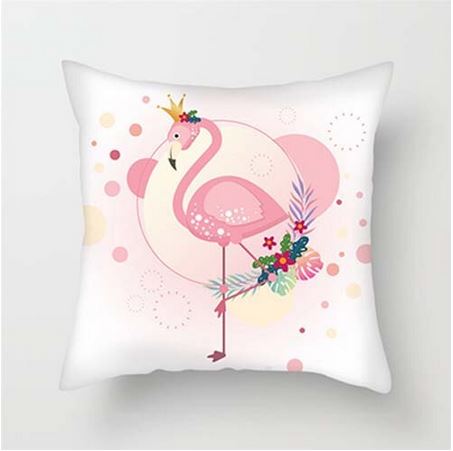 coussin flamant rose pour fille