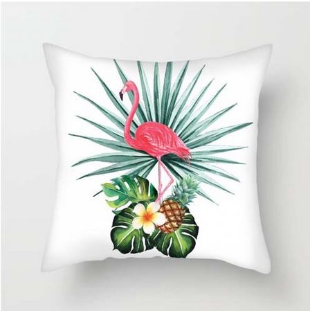 taie d'oreiller flamant rose ananas