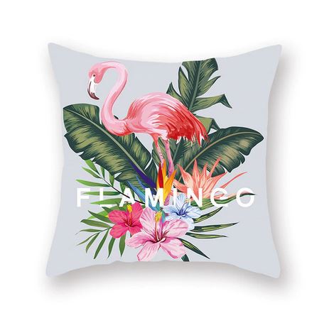 housse de coussin flamingo
