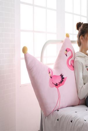 coussin flamant rose tete de lit