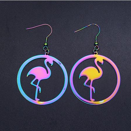 creole flamant rose qui change de couleur multicolore