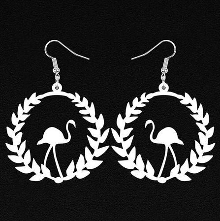 boucle d'oreilles top flamant rose