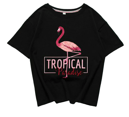 croc top flamant rose noir tendance été