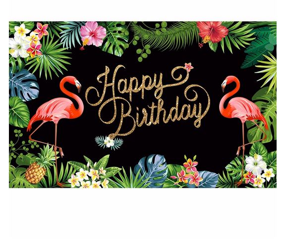 arrière plan happy birthday flamant rose anniversaire