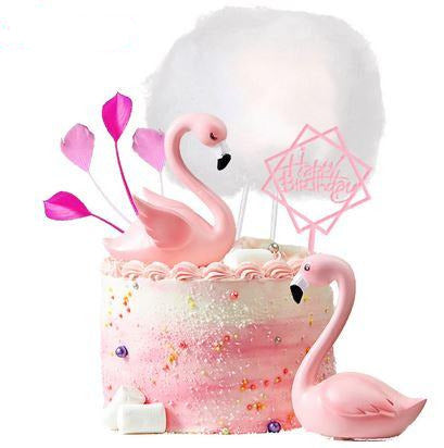 gateau anniversaire flamant rose
