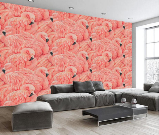 Deco Murale Flamant Rose